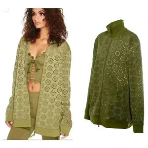 Fenty Puma Rihanna Zip-Up Embroidered Edge Jacket‎